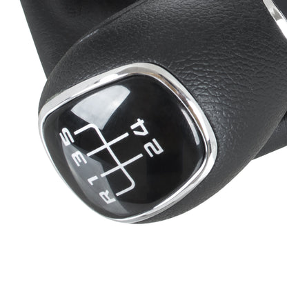 Skoda Octavia II 07-14 gear knob + gaiter with frame ECO-LEATHER 5 SPEED