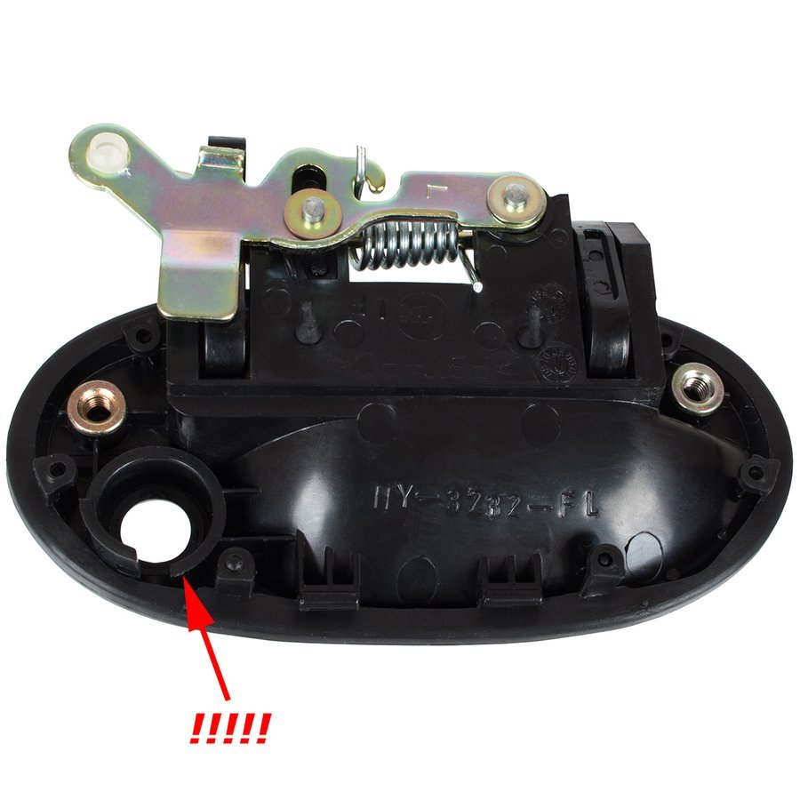 Hyundai Accent 94-00 klamka zewnętrzna przednia BEZ CYLINDERKA lewa