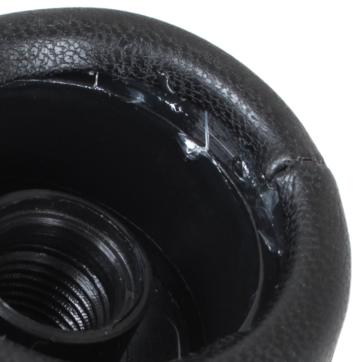 Ford Focus II III Gear Knob BLACK ECO-LEATHER + SILVER + RED 6-SPEED SHIFT PATTERN
