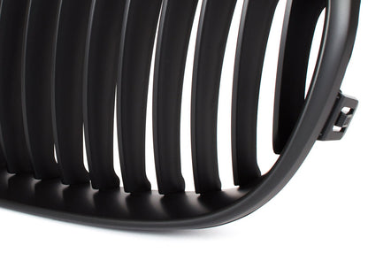 BMW 1 E81 E82 E87 E88 07-11 grilles (kidneys) left + right set BLACK MATTE