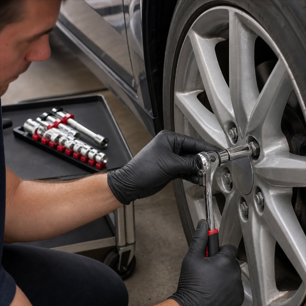 M MODECAR Zestaw narzędzi 1/2" 12PCS - grzechotka, przedłużka i 10 nasadek 10-24m