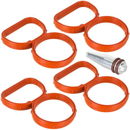 BMW 3 E90 / E91 / E92 / E93 04-13 N47 D20 intake manifold swirl flap delete blanking plugs with gaskets 5 pcs. SET