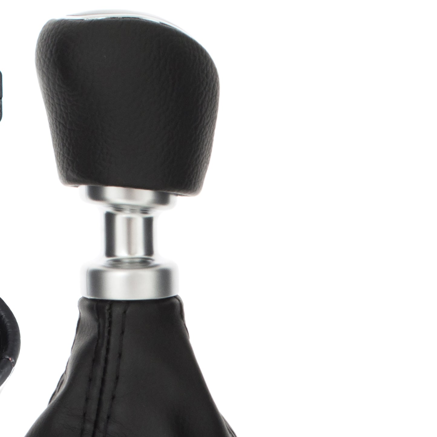Ford Focus Mk3 FL 14-18 gear knob BLACK ECO-LEATHER + BLACK + gaiter with frame 6 SPEEDS