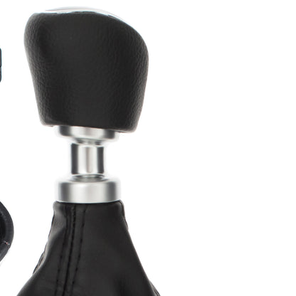 Ford Focus Mk3 FL 14-18 gear knob BLACK ECO-LEATHER + BLACK + gaiter with frame 6 SPEEDS