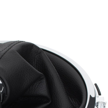 Audi TT 8J 06-14 BLACK / CHROME gear knob + BLACK GAITER WITH CHROME FRAME 6 SPEED