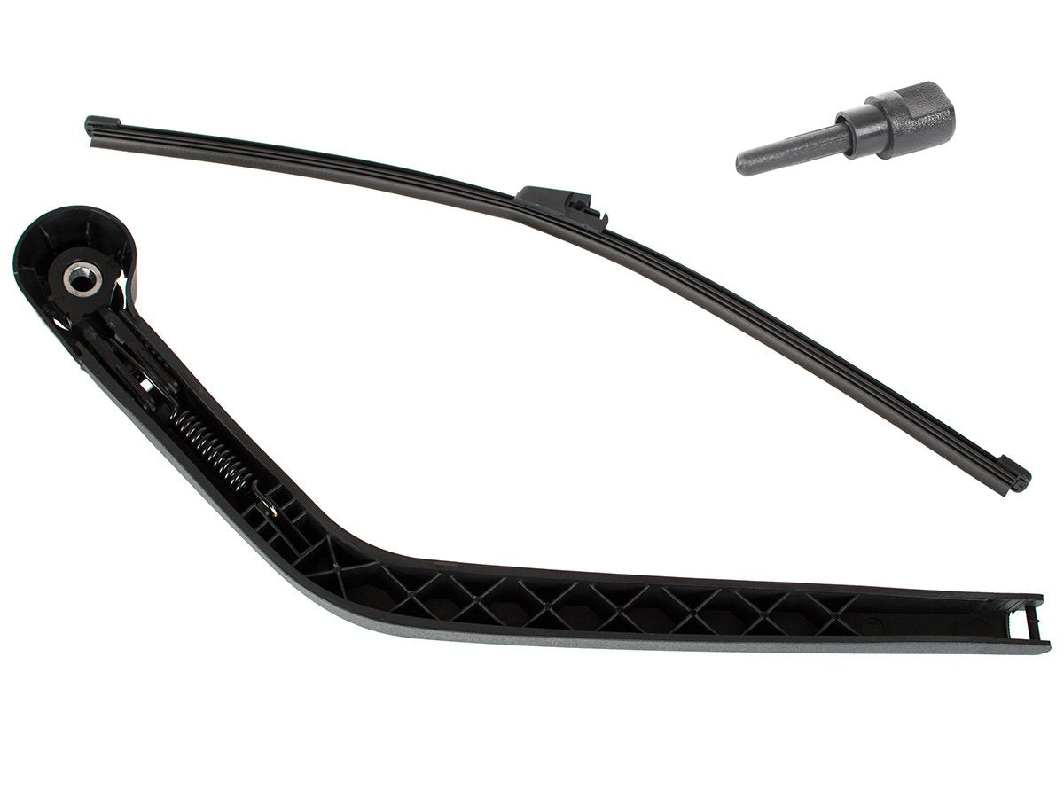 VW T5 Transporter 03-15 rear wiper arm + blade VERSION WITH RIGHT DOORS + rear window washer nozzle 2 pcs SET