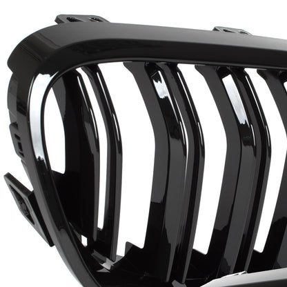 BMW 3 E92 E93 10-13 dummy grilles (kidneys) left + right set BLACK GLOSSY DOUBLE BAR