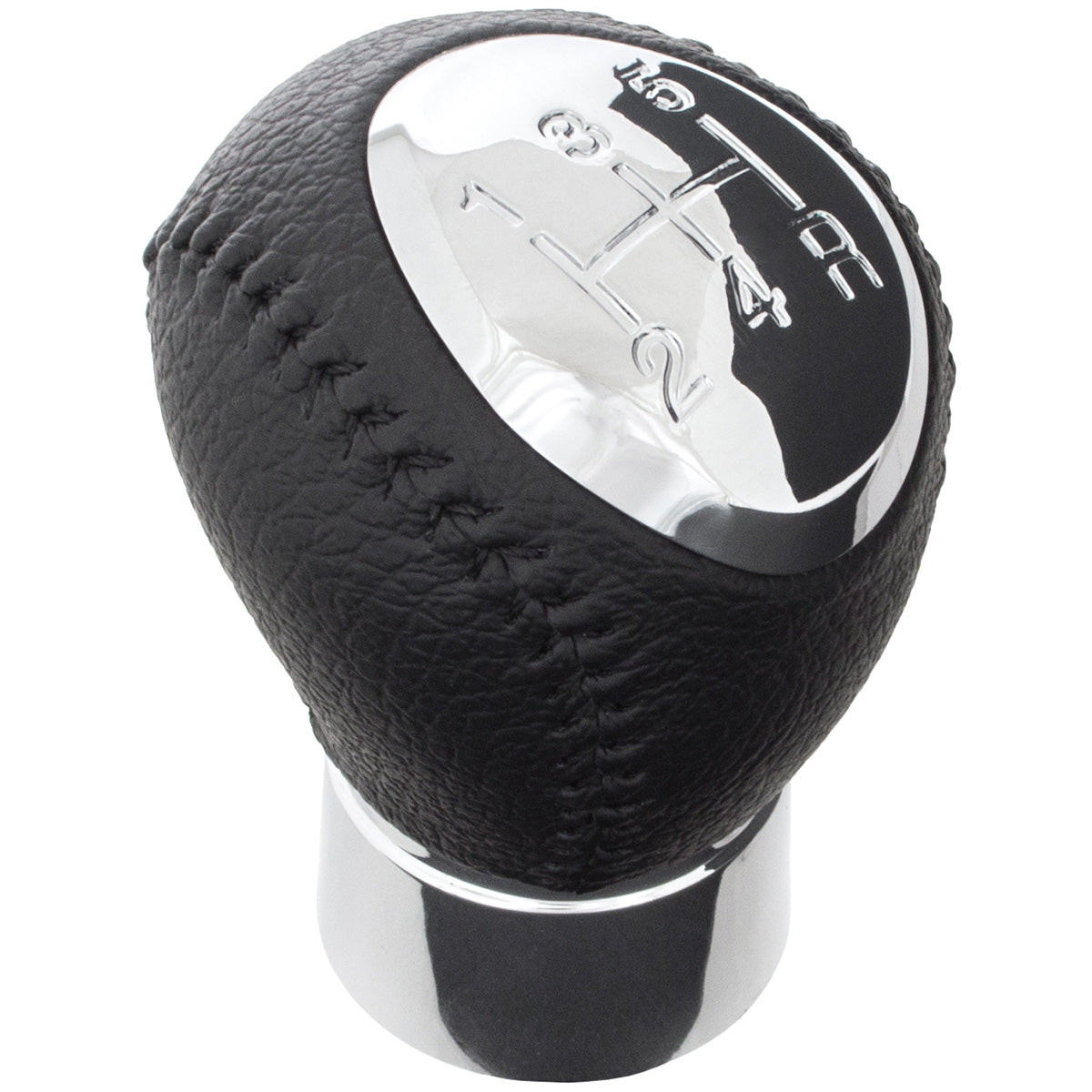 Mazda 5 05-10 gear knob BLACK LEATHER 5 SPEED 10 MM