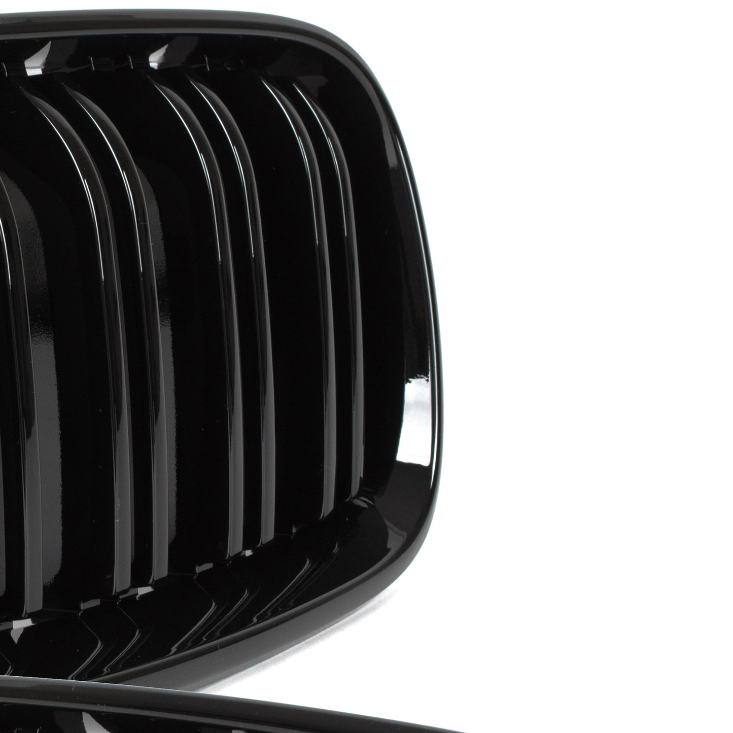 BMW 2 F23 2014- kidney grilles left + right set. BLACK GLOSSY DOUBLE BAR