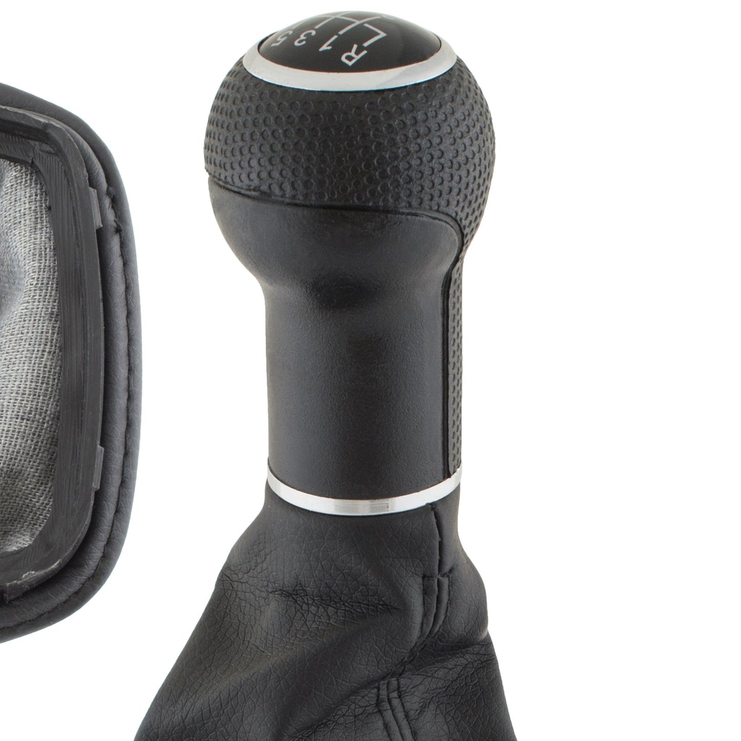 VW Golf IV 98-05 gear knob BLACK 6 GEARS + GAITER 12 MM HOLE