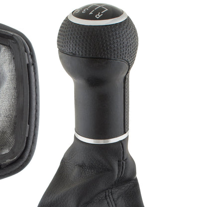 VW Golf IV 98-05 gear knob BLACK 6 GEARS + GAITER 12 MM HOLE