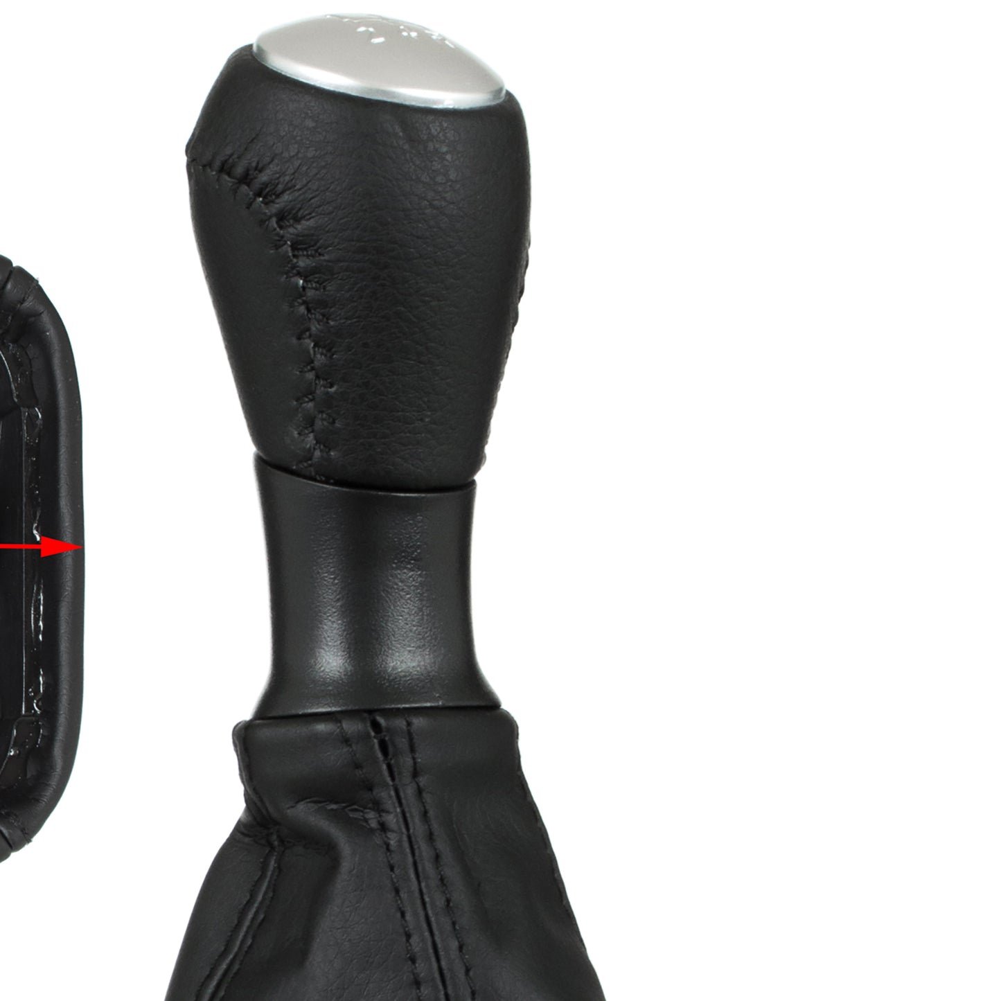 Honda Accord VII 03-08 gear knob BLACK / SILVER + BLACK gaiter with frame 5 GEARS