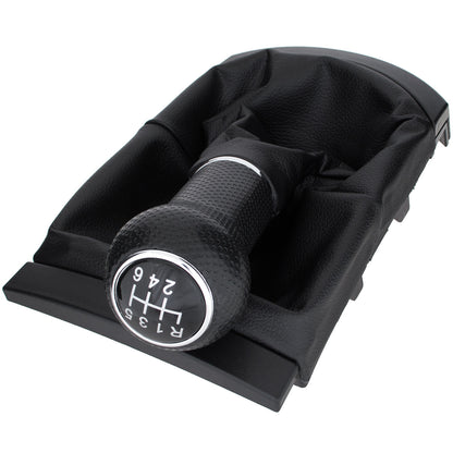 Seat Ibiza III 02-09 gear knob BLACK + gaiter with frame 6 SPEEDS