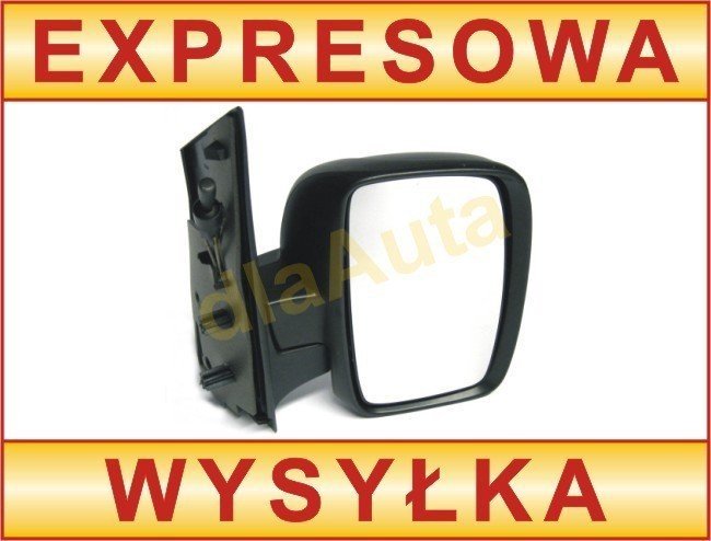 Fiat Scudo II 07-16 manual exterior mirror BLACK right