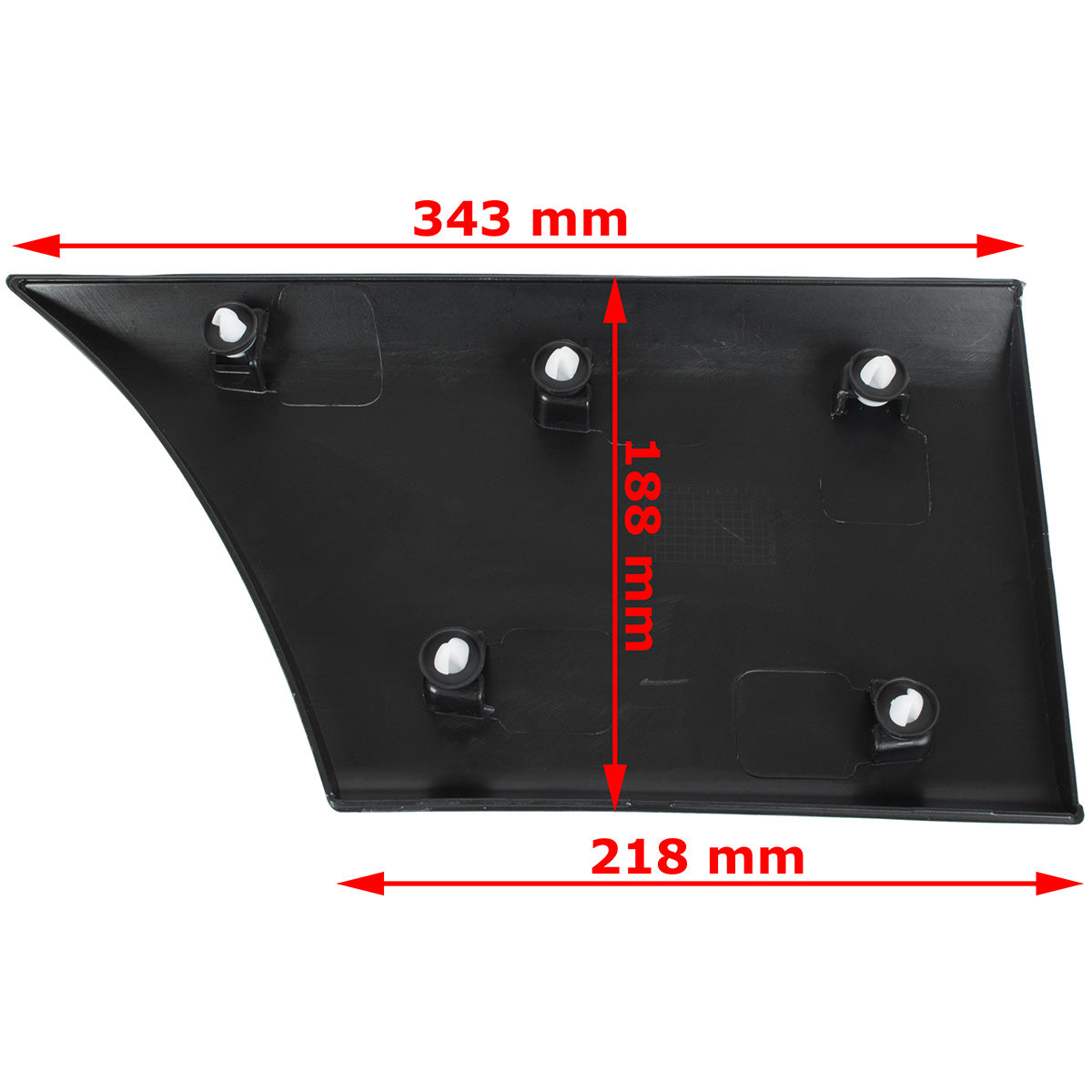 Renault Master III 2010- L2 version side molding BEHIND rear wheel WITHOUT HOLE right