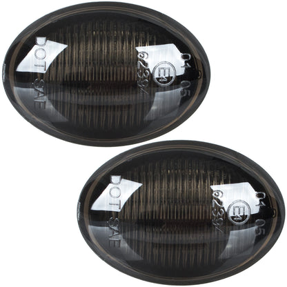 Fiat 500 500C 500L 2007- LED SMOKED DYNAMIC side indicator 2 pcs. SET