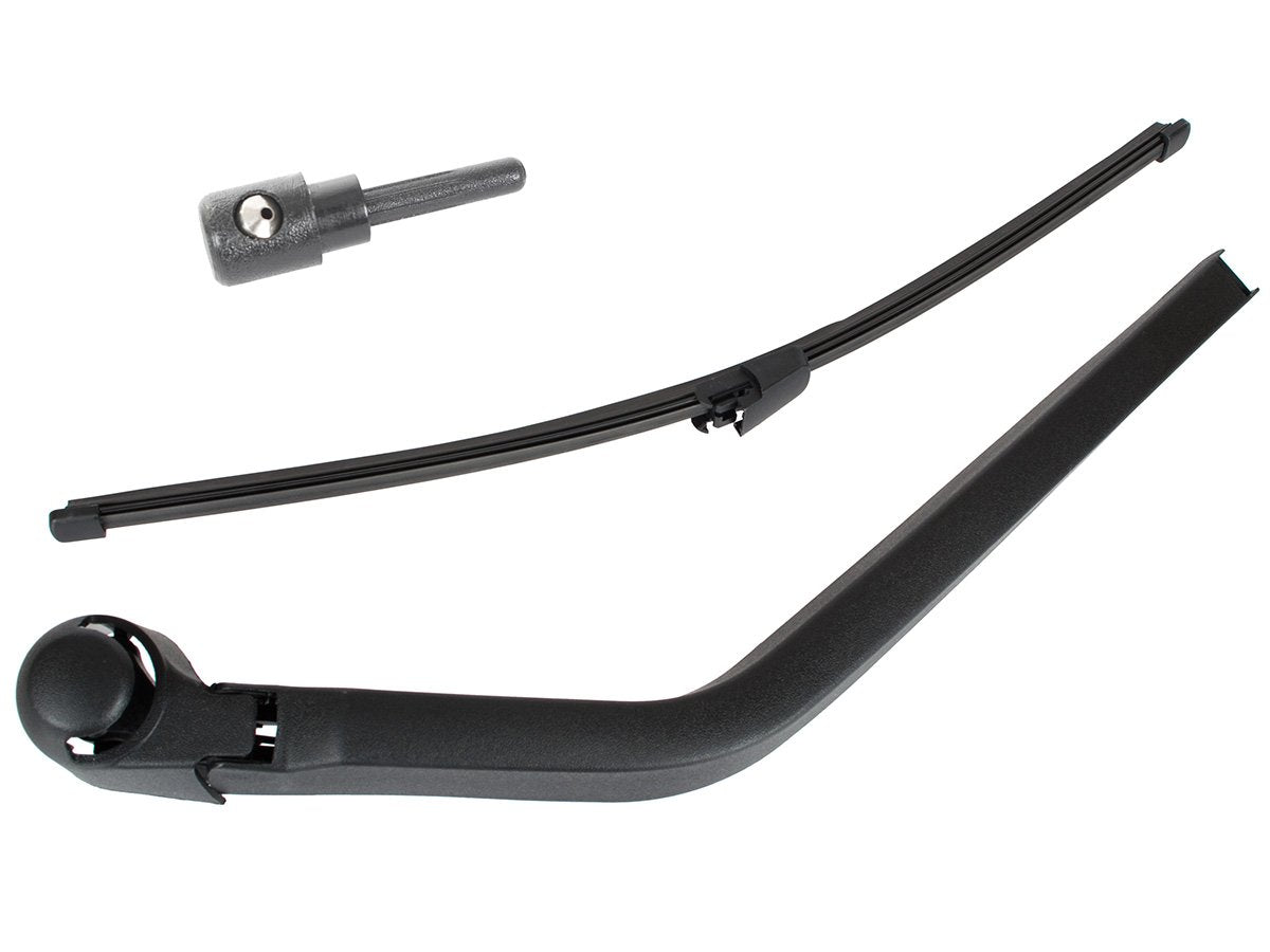 VW T5 Transporter 03-15 rear wiper arm + blade LEFT VERSION WITH DOORS + rear window washer nozzle 2 pcs SET
