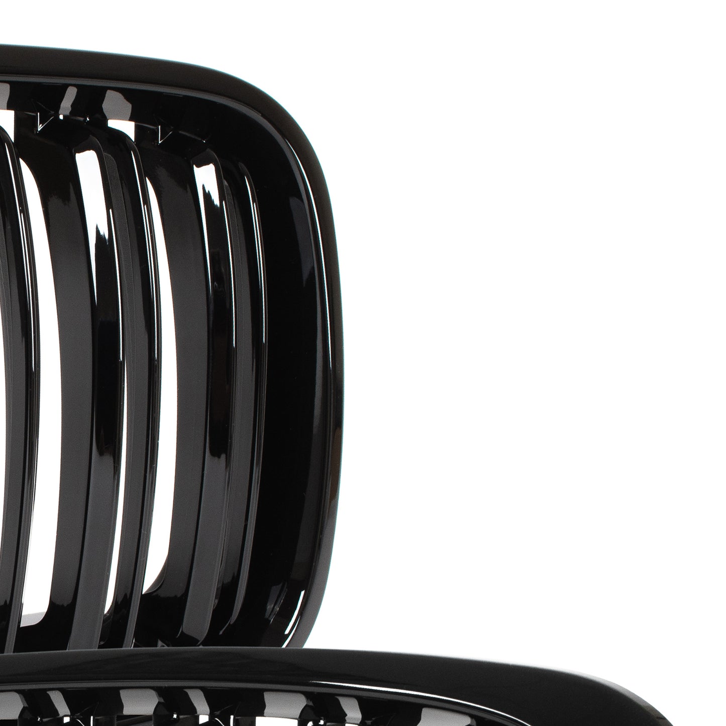 BMW 3 E46 98-01 SEDAN / WAGON dummy grilles (kidneys) left + right set BLACK GLOSSY DOUBLE BAR