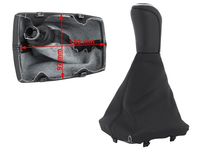 Audi A4 B8 07-15 Gear knob BLACK 5-SPEED + BLACK GAITER