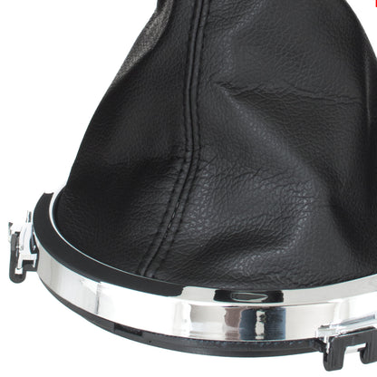 Audi TT 8J 06-14 BLACK / CHROME gear knob + BLACK GAITER WITH CHROME FRAME 6 SPEED