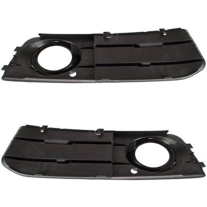 Audi A4 B8 07-11 WITH FOG LIGHTS bumper grille 2 BARS CHROME FRAME left + right 2 pcs. SET