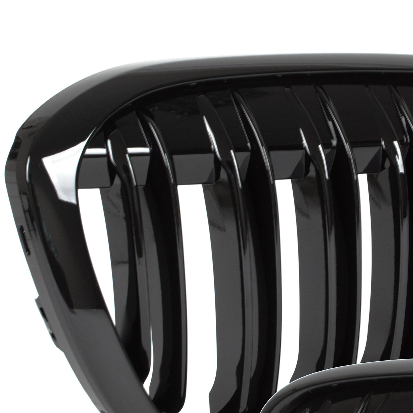 BMW X1 F48 15-19 Grille (Kidneys) Left + Right Set BLACK GLOSSY DOUBLE BAR