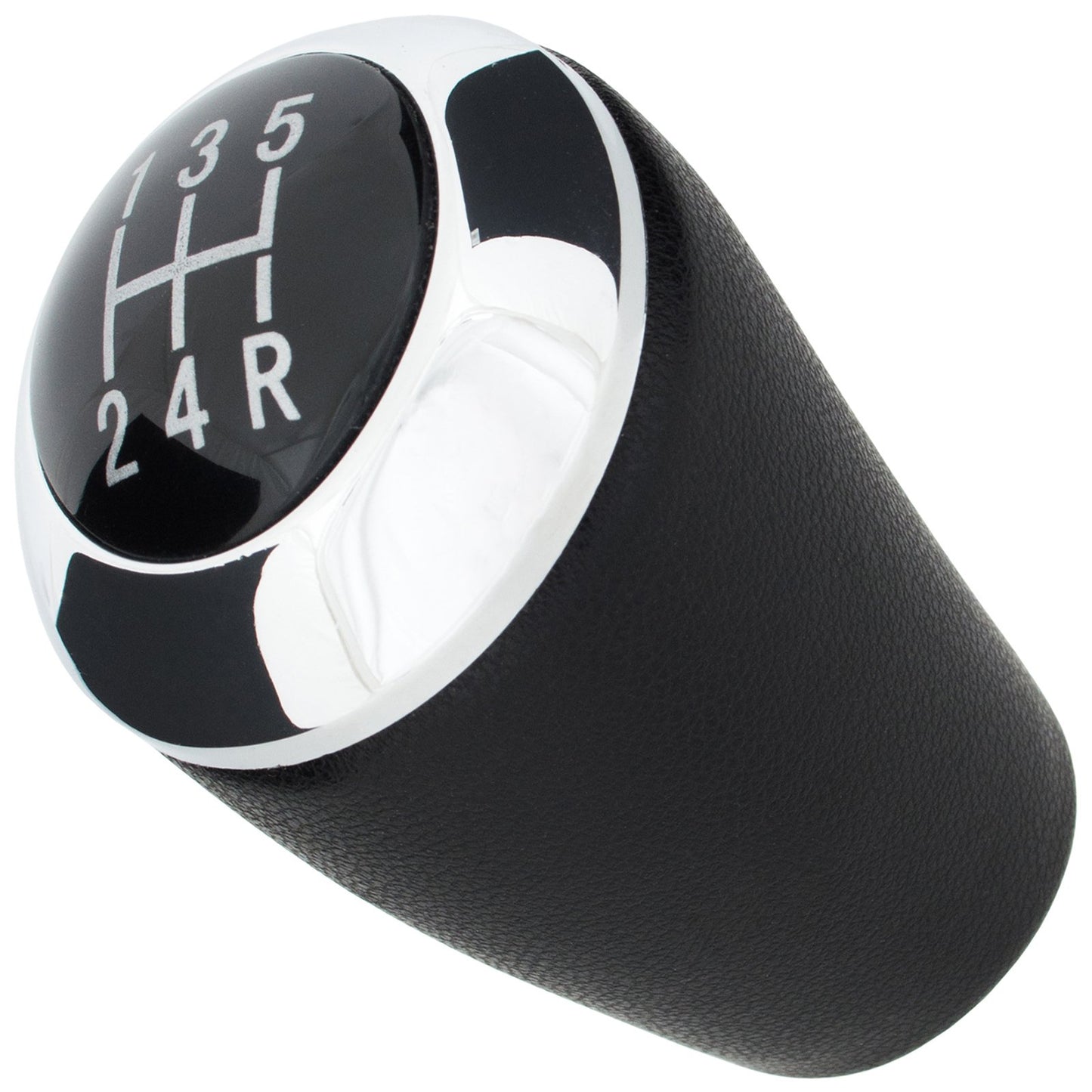 Mazda 3 06-12 gear knob BLACK + CHROME 5 SPEED
