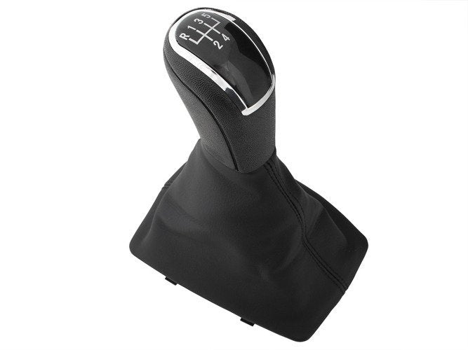 Audi A4 B8 07-15 Gear knob BLACK 5-SPEED + BLACK GAITER