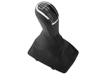 Audi A4 B8 07-15 Gear knob BLACK 5-SPEED + BLACK GAITER