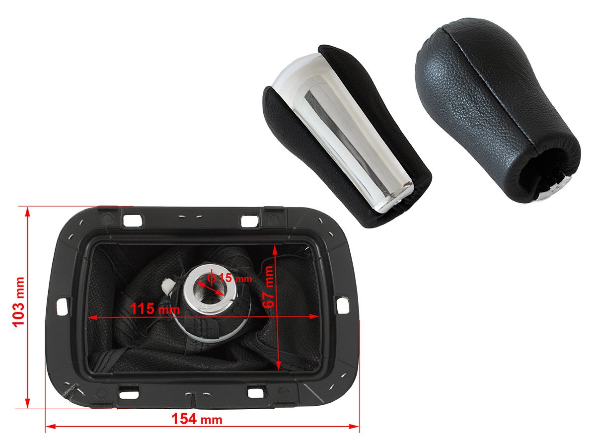 @@@@@ GEAR SHIFT KNOB + BOOT - Toyota Avensis II 03-09 5-SPEED knob + gear stick protective boot 2 pcs SET
