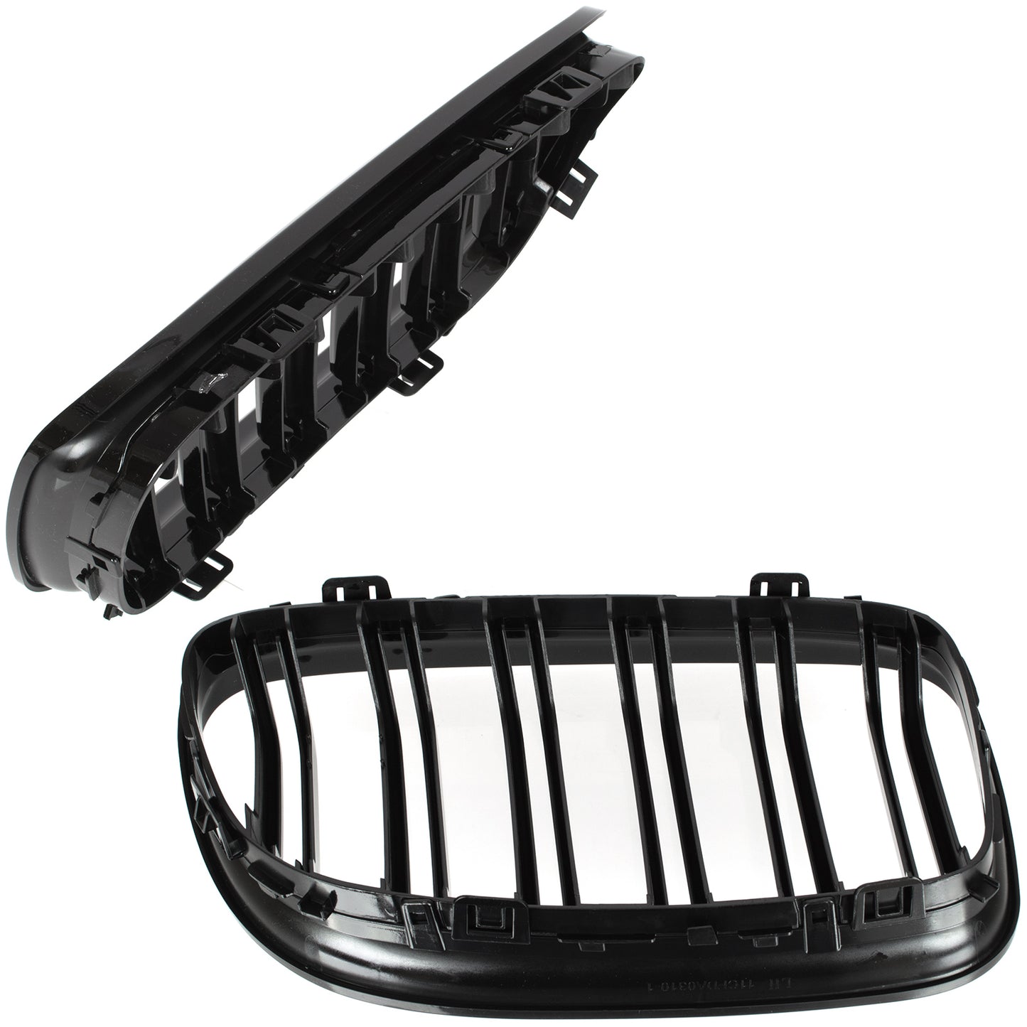 BMW 3 E90 / E91 09-13 SEDAN / ESTATE grilles (kidneys) left + right set BLACK GLOSSY DOUBLE BAR