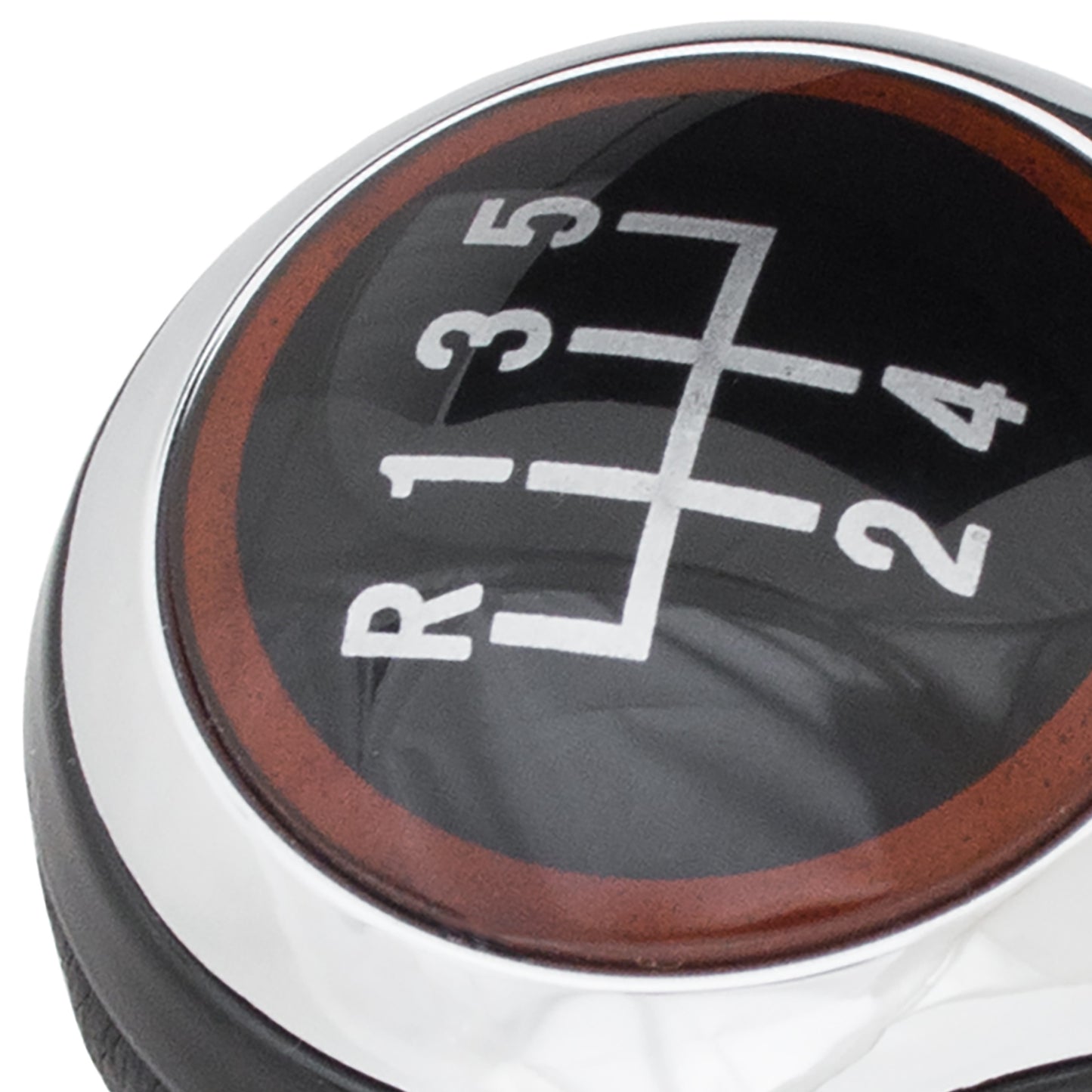 VW Golf VII 2012- Gear knob BLACK + CHROME 5 SPEED GTI DESIGN