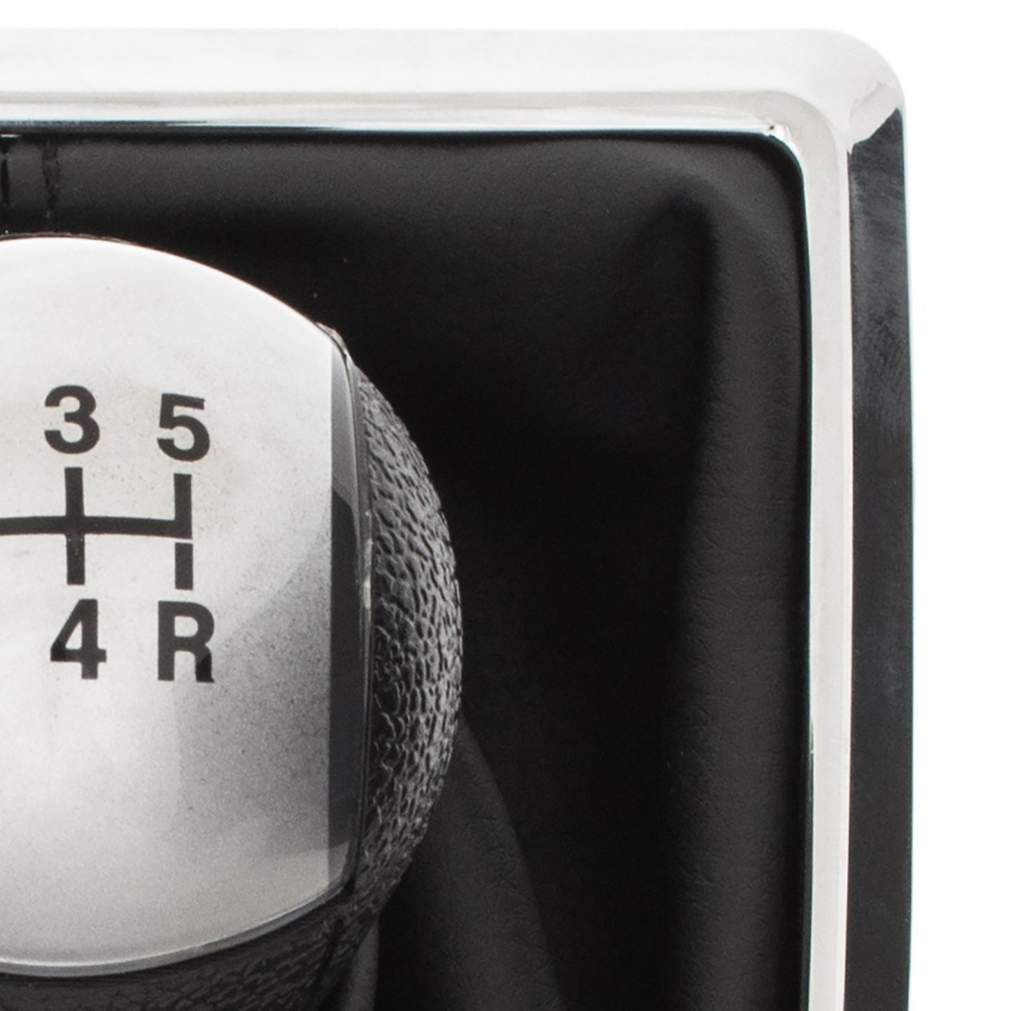 Ford Focus Mk2 04-08 gear knob SILVER + gaiter with CHROME frame 5 SPEED