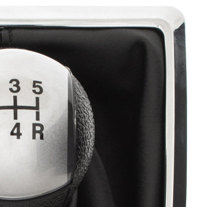Ford Focus Mk2 04-08 gear knob SILVER + gaiter with CHROME frame 5 SPEED