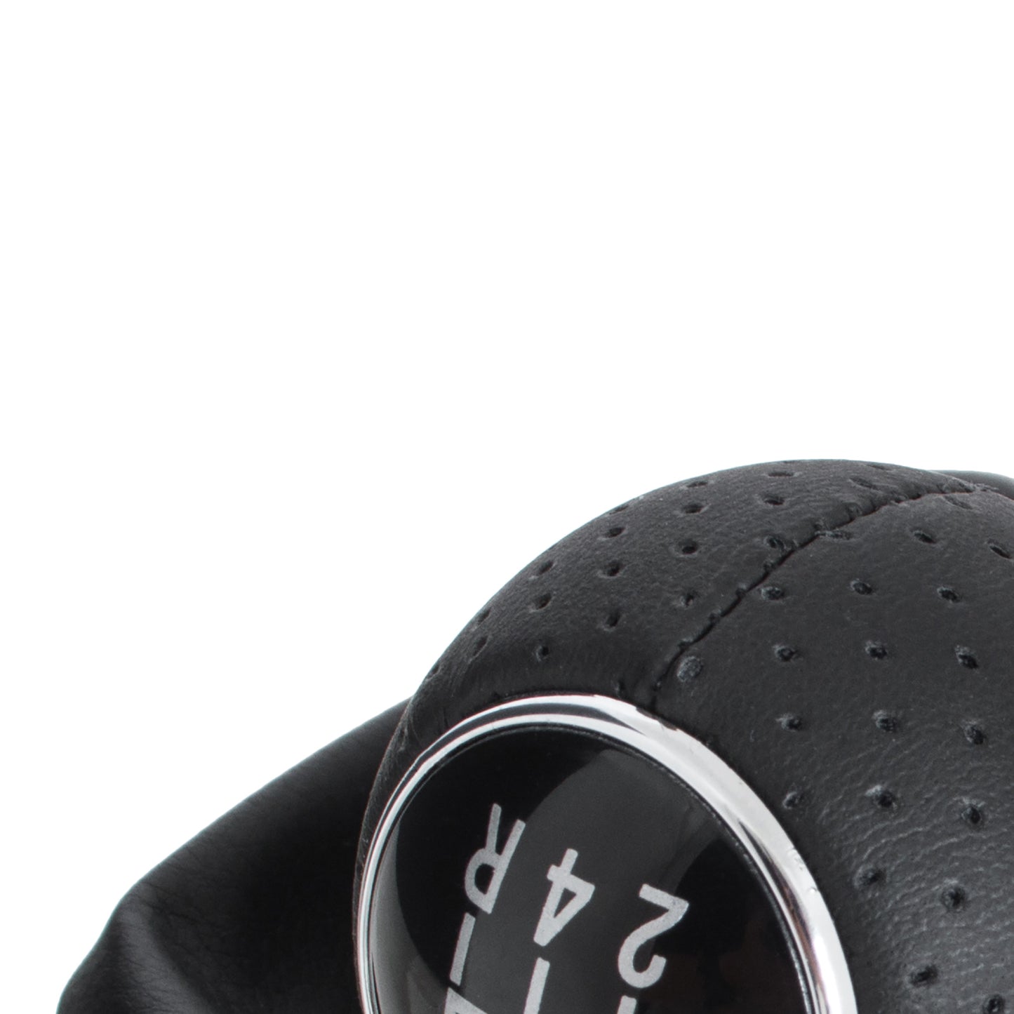Audi A3 I 8L 96-03 gear knob BLACK + BLACK GAITER with RED STITCHING CHROME RING 5 GEARS REVERSE BOTTOM LEFT