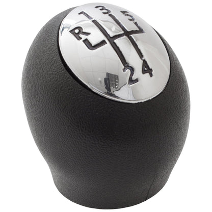 Renault Clio III 05-09 gear knob 5 GEARS BLACK + CHROME