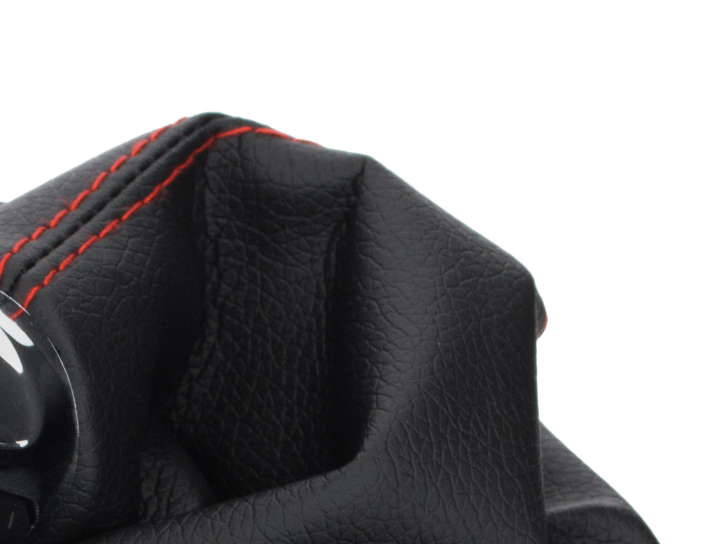 Audi A5 8T 07-16 gear knob BLACK + CHROME 6-SPEED + BLACK GAITER WITH RED STITCHING