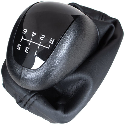 Mercedes W203 C-Class 00-07 gear knob BLACK + GAITER 6 SPEED