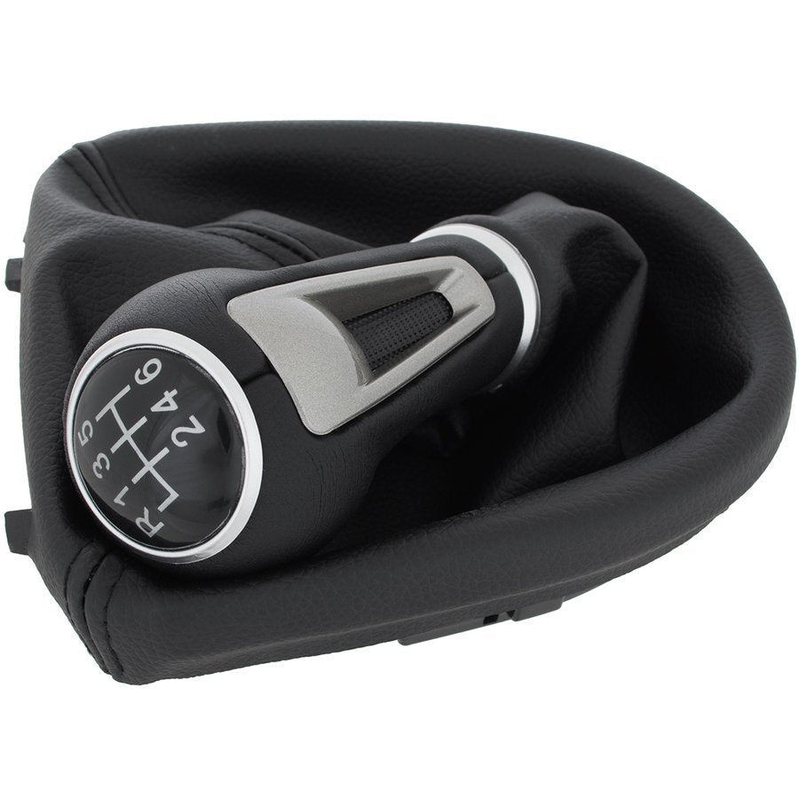 Seat Altea XL 2006- BLACK LEATHERETTE gear knob + gaiter with frame 6 SPEEDS
