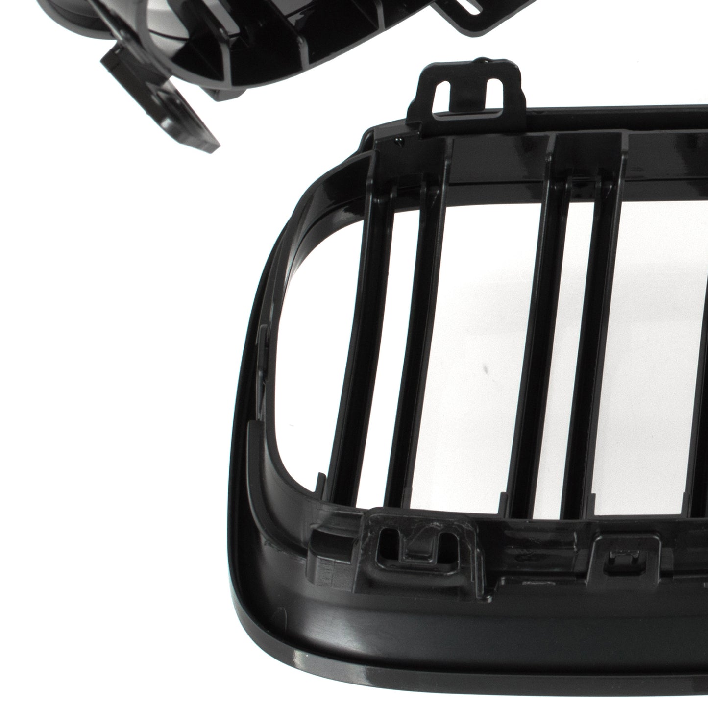 BMW 3 E92 E93 10-13 dummy grilles (kidneys) left + right set BLACK GLOSSY DOUBLE BAR