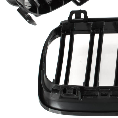 BMW 3 E92 E93 10-13 dummy grilles (kidneys) left + right set BLACK GLOSSY DOUBLE BAR
