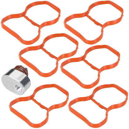 BMW 5 F07 / F10 / F13 09-17 N57 D30 Swirl Flap Blanks for Intake Manifold with Gaskets 7 pcs. SET