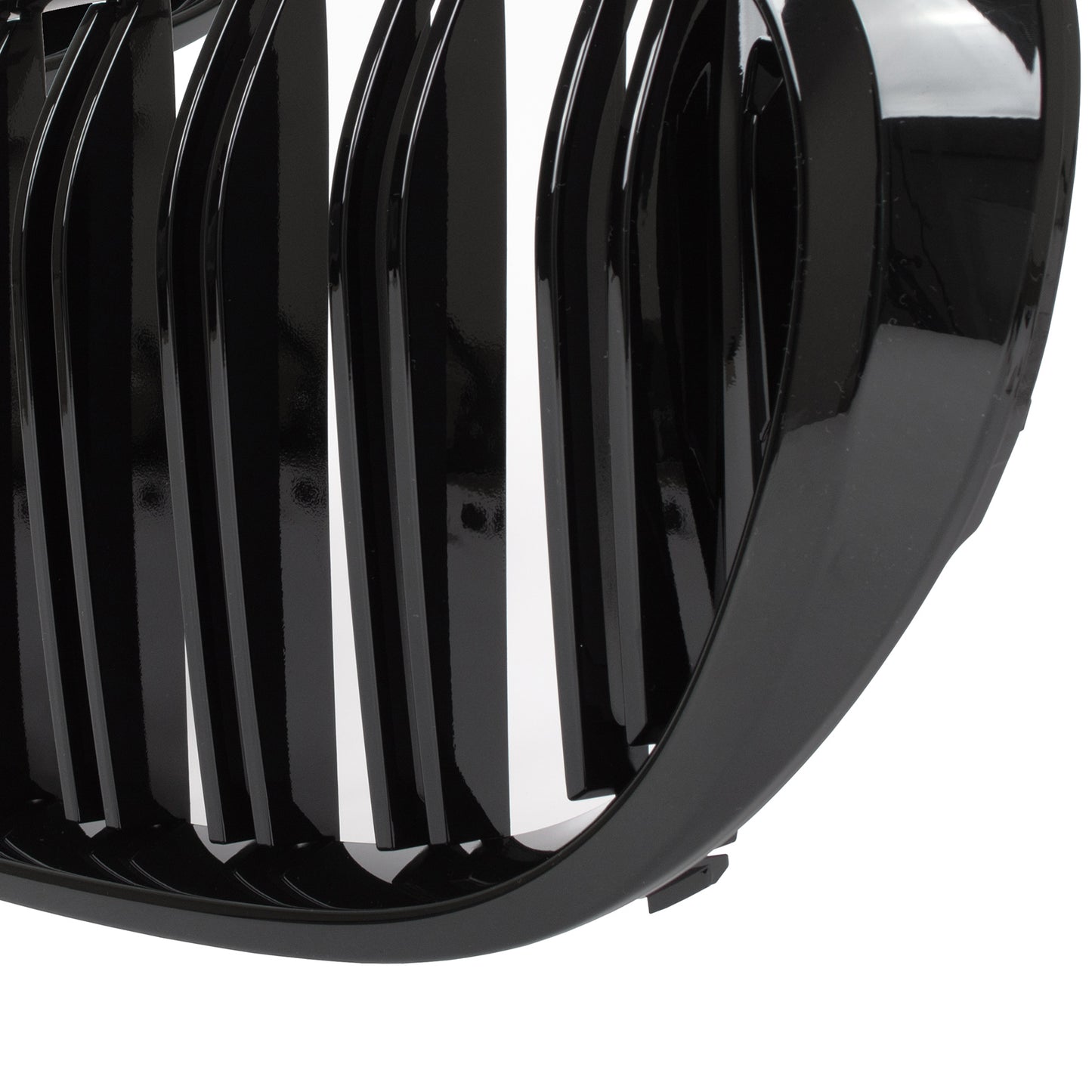 BMW 7 G11 G12 2015- Grilles between headlights (kidneys) left + right set. BLACK GLOSSY DOUBLE BAR