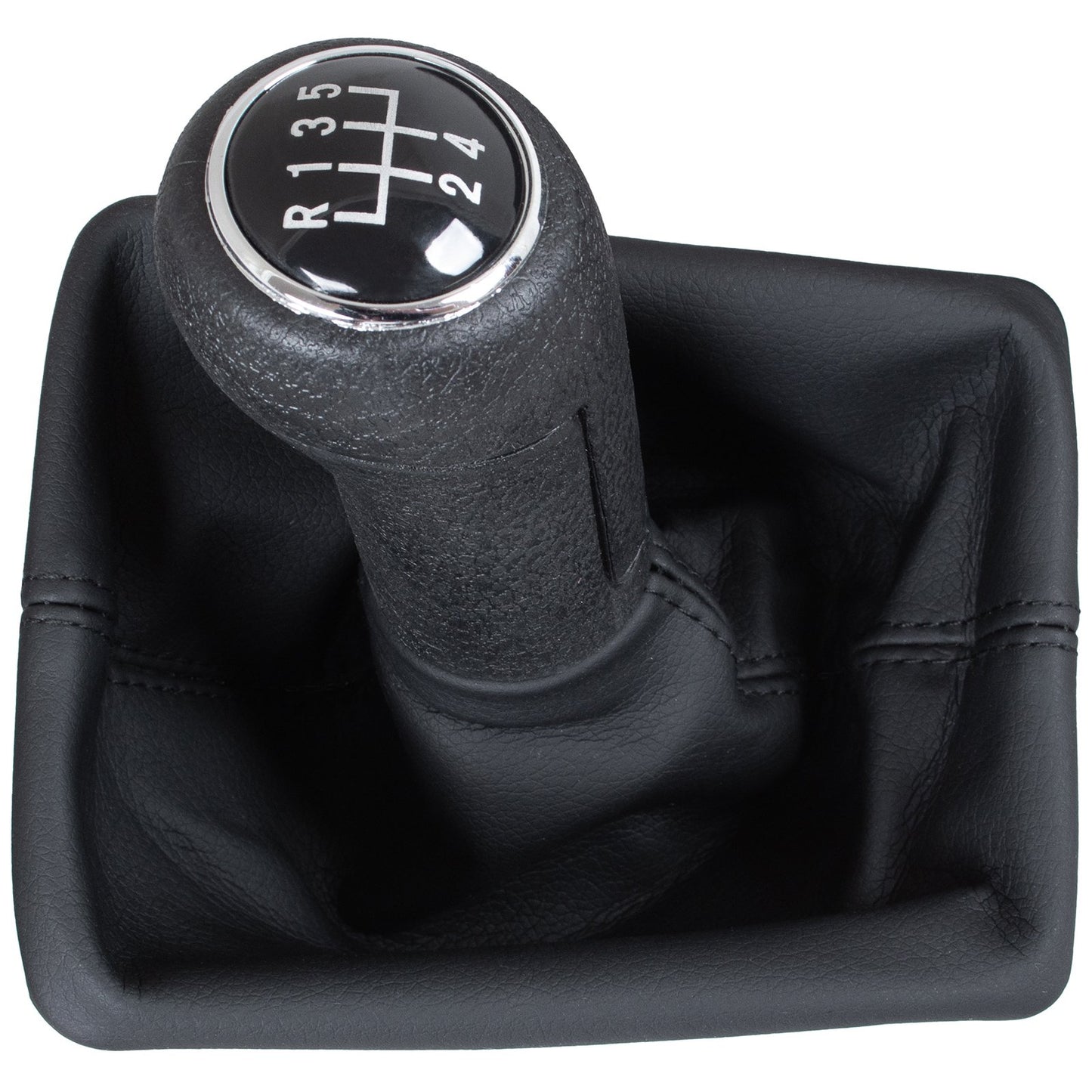 Audi A4 B8 07-15 Gear knob BLACK 5-SPEED + BLACK GAITER