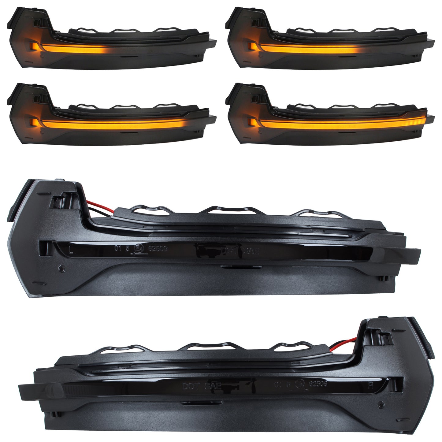 Audi A3 8V 13-20 mirror turn signal indicators left + right SMOKED DYNAMIC LED 2 pcs SET