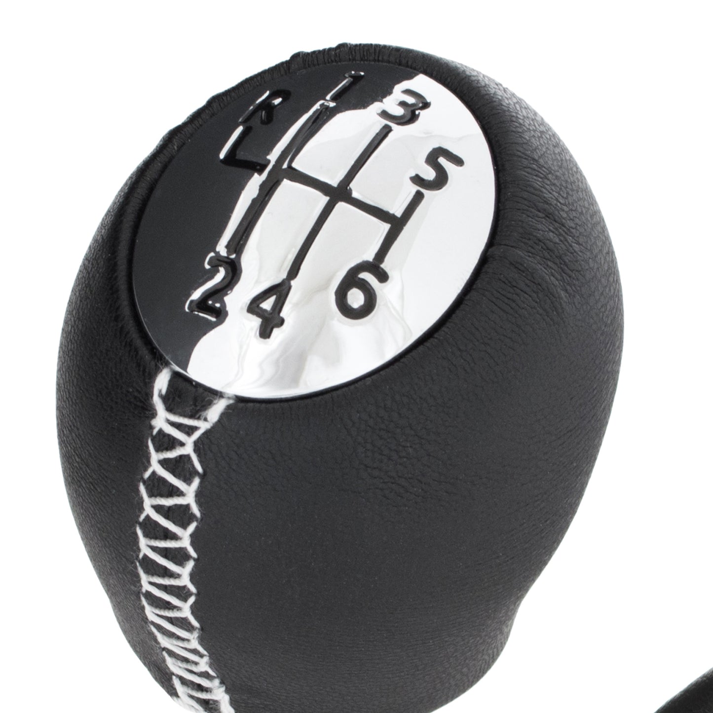 Renault Trafic III 14-19 Gear Knob BLACK / CHROME + BLACK GAITER WITH CHROME FRAME 6-SPEED