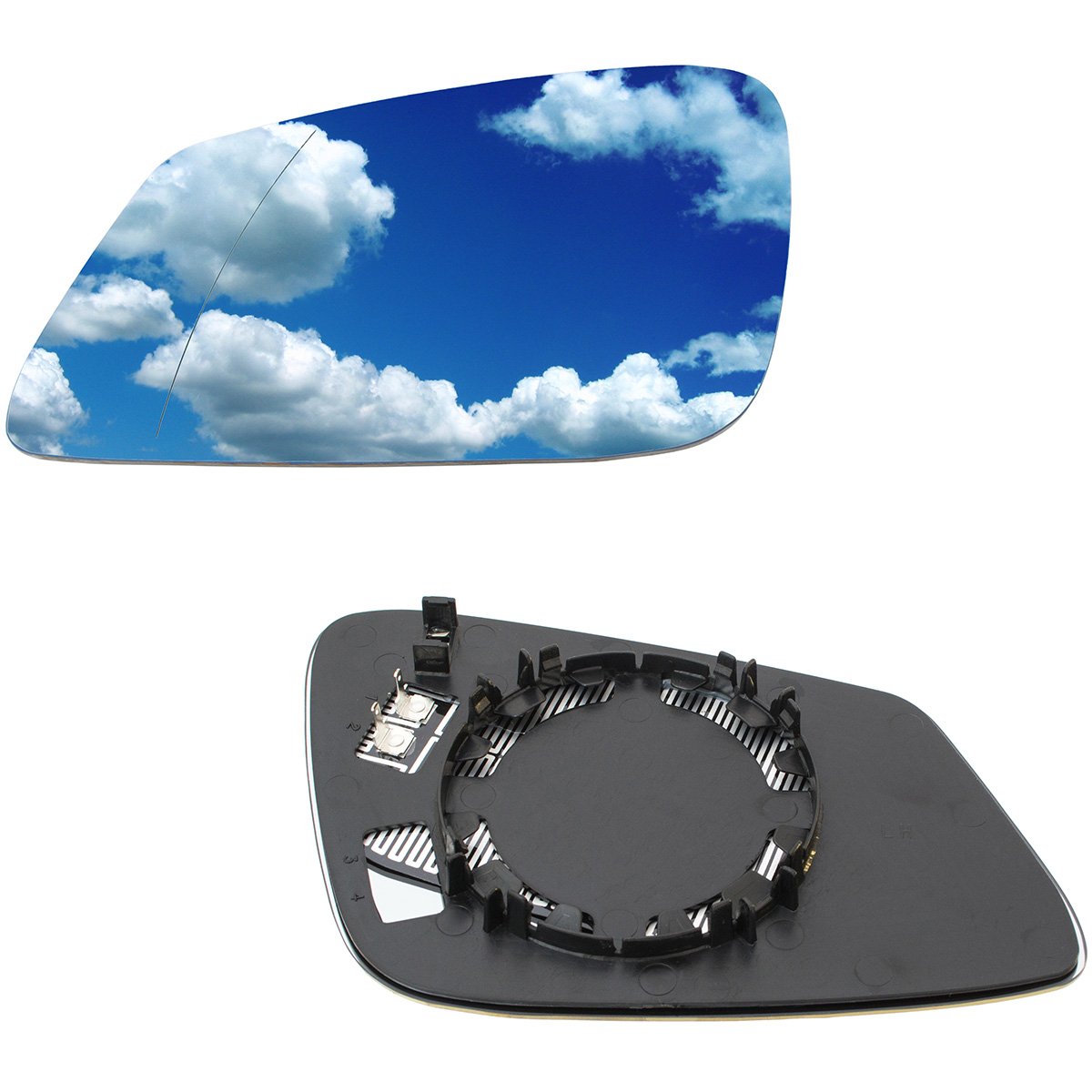 BMW 5 F10 / F11 2009- HEATED BLUE left mirror glass