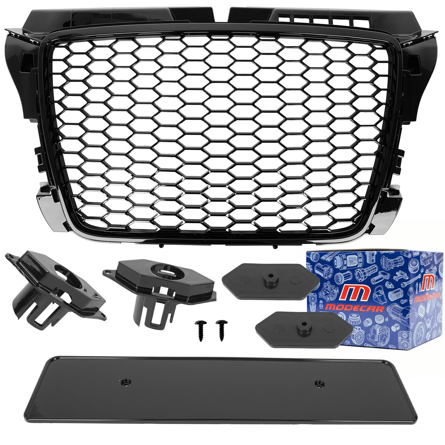 AUDI A3 8P 08-12 FACELIFT Atrapa między reflektory (grill) RS LOOK PLASTER MIODU BLACK