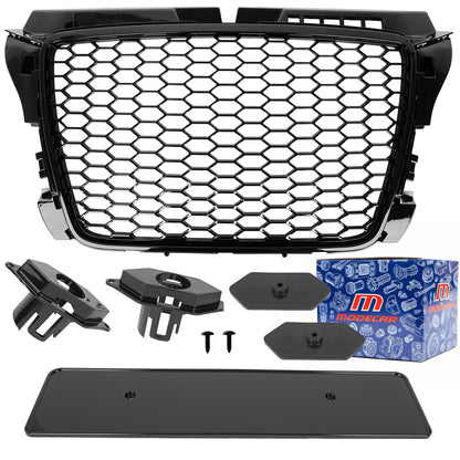 AUDI A3 8P 08-12 FACELIFT Atrapa między reflektory (grill) RS LOOK PLASTER MIODU BLACK
