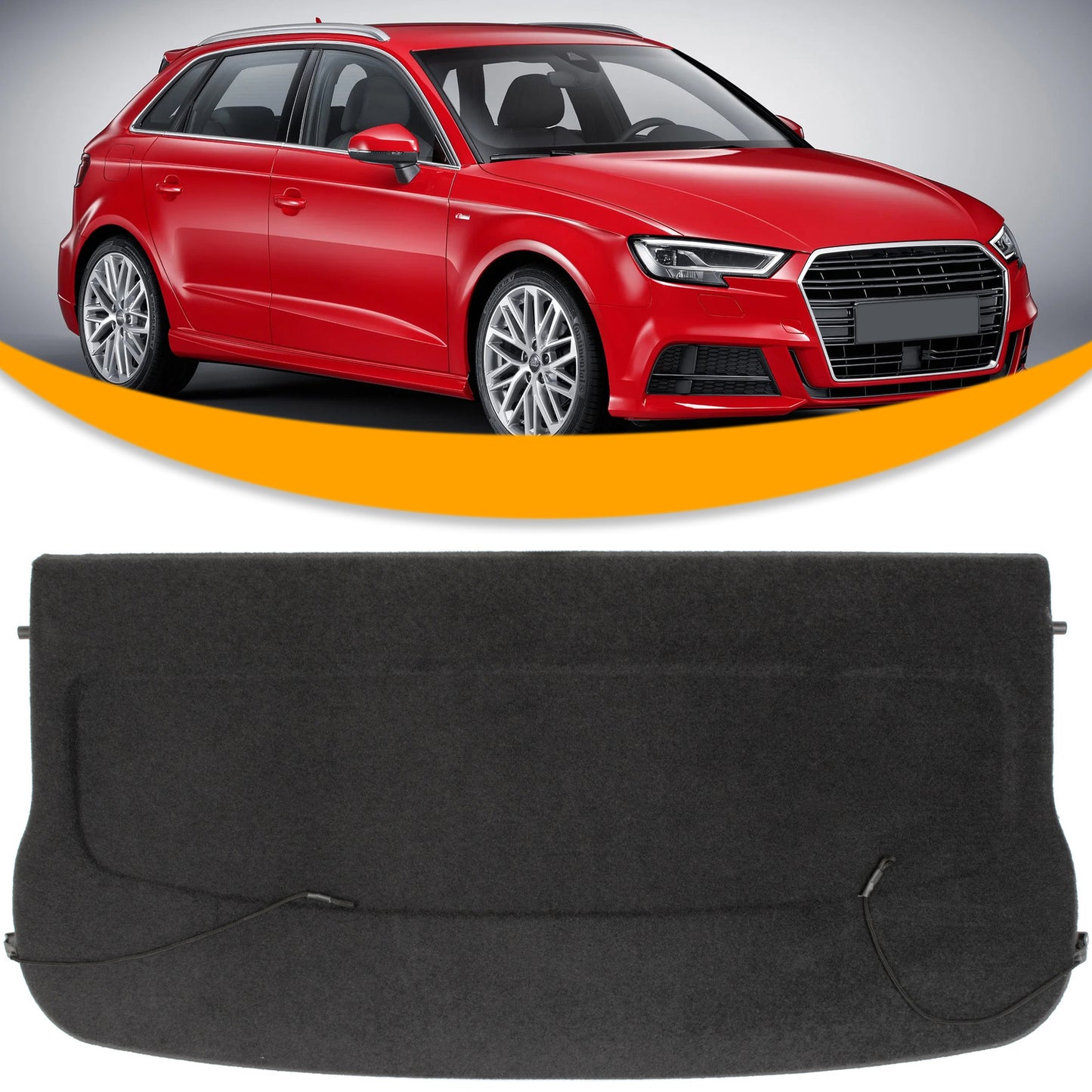 Audi A3 8V 12-20 Półka bagażnika CZARNA